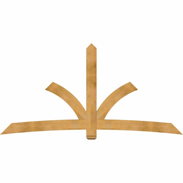 Ekena Millwork Davenport Rough Sawn Timber Gable Bracket, Western Red Cedar, 108"W x 54"H x 2"D x 6"F, 12/12 Pitch GBW108X54X0206DAV00RWR - main